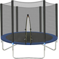 Trampoline D'extérieur Avec Clôture De Sécurité Et échelle， 10 FT Trampoline De Jardin De 150 Kg， A Passé Les Tests GS Et TÜV