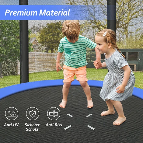 Trampoline D'extérieur Avec Clôture De Sécurité Et échelle, 10 FT Trampoline De Jardin De 150 Kg, A Passé Les Tests GS Et TÜV 4 Trampoline D'extérieur Avec Clôture De Sécurité Et échelle, 10 FT Trampoline De Jardin De 150 Kg, A Passé Les Tests GS Et TÜV – Image 4