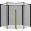 BDD Filet De Sécurité De Remplacement Pour Trampoline, Ø305cm Filet De Sécurité Pour Trampoline Avec Fermeture éclair, Filet De Sécurité 8 Poteaux Droits
