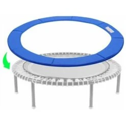 Coussin De Protection Trampoline 366, Coussin De Sécurité De Remplacement, Résistant Aux Rayons UV, Anti-déchirure, Protection Bordure, 366cm(bleu)