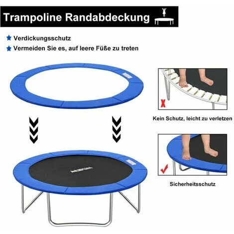 Coussin De Protection Trampoline 366, Coussin De Sécurité De Remplacement, Résistant Aux Rayons UV, Anti-déchirure, Protection Bordure, 366cm(bleu) 4 Coussin De Protection Trampoline 366, Coussin De Sécurité De Remplacement, Résistant Aux Rayons UV, Anti-déchirure, Protection Bordure, 366cm(bleu) – Image 4