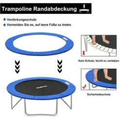 Coussin De Protection De Trampoline, Coussin De Sécurité De Remplacement, Résistant Aux Rayons UV, Anti-déchirure, Protection Bordure, 427cm（bleu） -Pas Cher Clair Jardin Magasin 95476151 4