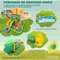 GOPLUS Château Gonflable 8 En 1 Avec Zone DeSaut, Toboggan&Bassin, 50 Boules Océaniques, Soufflerie 680W Structure Aire De Jeux Gonflable Extérieur Pour 3 Enfants 3-10 Ans Jusqu’à 180KG 9 GOPLUS Château Gonflable 8 En 1 Avec Zone DeSaut, Toboggan&Bassin, 50 Boules Océaniques, Soufflerie 680W Structure Aire De Jeux Gonflable Extérieur Pour 3 Enfants 3-10 Ans Jusqu’à 180KG -Pas Cher Clair Jardin Magasin 96349833 5