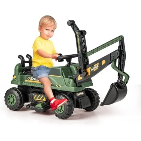 COSTWAY 6V Excavatrice Electrique Enfants Avec Pelle & Siège Rotatif, Pelleteuse Enfants Avec Lumières LED, Musique, Espace De Rangement Caché, Charge 25KG, Tractopelle Pour Enfants De 3 Ans+ (Vert) 1 COSTWAY 6V Excavatrice Electrique Enfants Avec Pelle & Siège Rotatif, Pelleteuse Enfants Avec Lumières LED, Musique, Espace De Rangement Caché, Charge 25KG, Tractopelle Pour Enfants De 3 Ans+ (Vert)