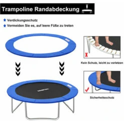 Trampoline Bord Couvre Trampoline Ressort Housse De Protection Latérale ø305cm Bleu - Bleu -Pas Cher Clair Jardin Magasin 96357941 4