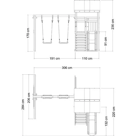 Wickey Tour De Jeux DinkyHouse Avec Balançoire & Toboggan, Maison Dans L'arbre Avec Bac à Sable, échelle à Grimper & Accessoires De Jeu - Vert 5 Wickey Tour De Jeux DinkyHouse Avec Balançoire & Toboggan, Maison Dans L'arbre Avec Bac à Sable, échelle à Grimper & Accessoires De Jeu - Vert – Image 5