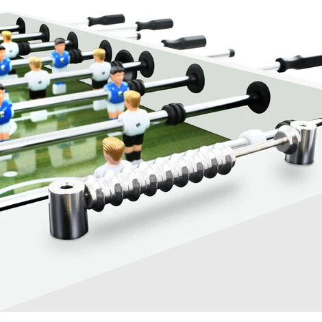 VIDAXL Baby-foot Acier 60 Kg,140x74,5x87,5 Cm Blanc 4 VIDAXL Baby-foot Acier 60 Kg,140x74,5x87,5 Cm Blanc – Image 4