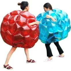 Boules à Bulles Gonflables De Pour Enfants, Boule De Pare-Chocs Balls Sumo Jeu Ballon De Football Enfants Giant Hamster Knocker Ballon Pour (Rouge + Bleu, 36 Pouce)