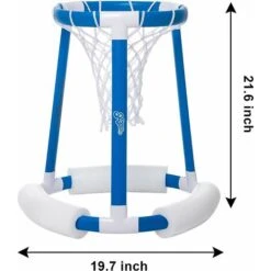 Jeu De Panier De Basket Flottant Pour Piscine Comprend Un Cerceau, 2 Balles Et Une Pompe, Un Cerceau De Basket-ball Gonflable, Un Jeu De Basket-ball Aquatique, Des Jouets De Piscine Pour Enfants Et A -Pas Cher Clair Jardin Magasin 97642208 4