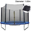 Filet De Rechange Filet De Sécurité Pour Trampoline Ø 183cm, Filet De Rechange Pour Trampoline De Jardin Pour 6 Poteaux, Filet Extérieur, Pièce De Rechange Indéchirable, Résistant Aux UV