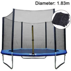 Filet De Rechange Filet De Sécurité Pour Trampoline Ø 183cm, Filet De Rechange Pour Trampoline De Jardin Pour 6 Poteaux, Filet Extérieur, Pièce De Rechange Indéchirable, Résistant Aux UV