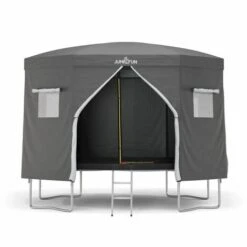 Tente Camping Et Cabane Pour Trampoline 12FT-366cm - Gris