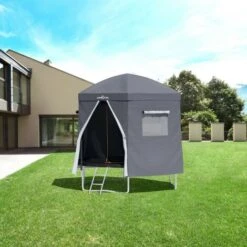 Tente Camping Et Cabane Pour Trampoline 10FT-305cm - Gris -Pas Cher Clair Jardin Magasin 97836675 2