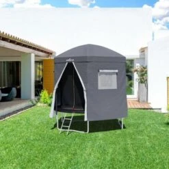 Tente Camping Et Cabane Pour Trampoline 6FT-185cm - Gris -Pas Cher Clair Jardin Magasin 97836680 2