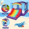 Chateau Gonflable Aire De Jeux Gonflable Avec Trampoline Et Escalade, Avec Souffleur,360x240x210cm