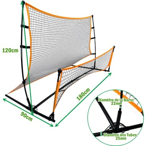 Froadp 2 En 1 Filet De Football Rebondissant Buts De Football Pliables Appareils D'entraînement De Football 2 Froadp 2 En 1 Filet De Football Rebondissant Buts De Football Pliables Appareils D'entraînement De Football – Image 2