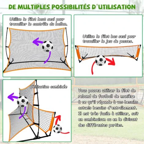 Froadp 2 En 1 Filet De Football Rebondissant Buts De Football Pliables Appareils D'entraînement De Football 4 Froadp 2 En 1 Filet De Football Rebondissant Buts De Football Pliables Appareils D'entraînement De Football – Image 4