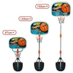 Panier De Basket-ball Réglable Pour Enfants Avec Ballon Et Gonfleur -Pas Cher Clair Jardin Magasin 98534123 3