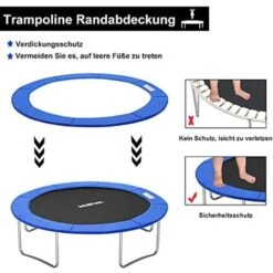 Bâche Pour Trampoline Couverture De Rebord De Trampoline Ø305 Couverture De Trampoline Protection UV Résistant - Bleu NAIZY -Pas Cher Clair Jardin Magasin 99356572 3