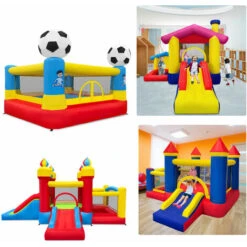 Château Gonflable Avec Ventilateur De 370 W Et Trampoline Pour Enfants - Pour L'intérieur Et L'extérieur, 320x265x243cm NAIZY -Pas Cher Clair Jardin Magasin 99356608 5