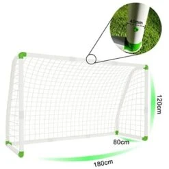 Blanc But De Football 180 X 120CM Cage De Foot Portable Montage Rapide Pour Enfant Extérieur, Idéal Pour Le Parc Ou La Plage NAIZY 6 Blanc But De Football 180 X 120CM Cage De Foot Portable Montage Rapide Pour Enfant Extérieur, Idéal Pour Le Parc Ou La Plage NAIZY -Pas Cher Clair Jardin Magasin 99356925 2