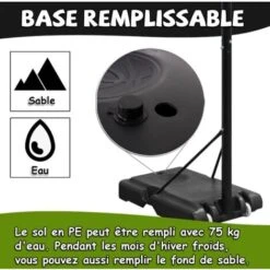 Froadp Panier De Basket-ball, 230-305cm Réglable En Hauteur, Poteau De Basket Portables Pour Indoor Et Outdoor -Pas Cher Clair Jardin Magasin 99615538 4