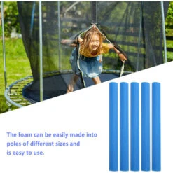 RAINBOW Trampoline Jumper Stick Manchon En Mousse Clôture Tube Anti-collision Couverture-Longueur 40 Diamètre Extérieur 4,5 Cm, Diamètre Intérieur 2,5 Cm, Bleu, 5pcs